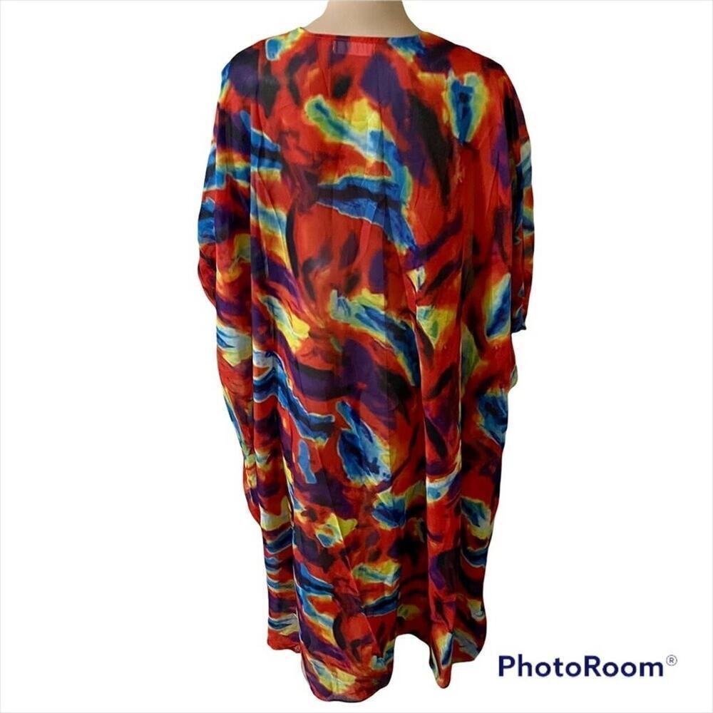 Print Oversized Maxi Dress Beach Cover up - Picture 3 of 5